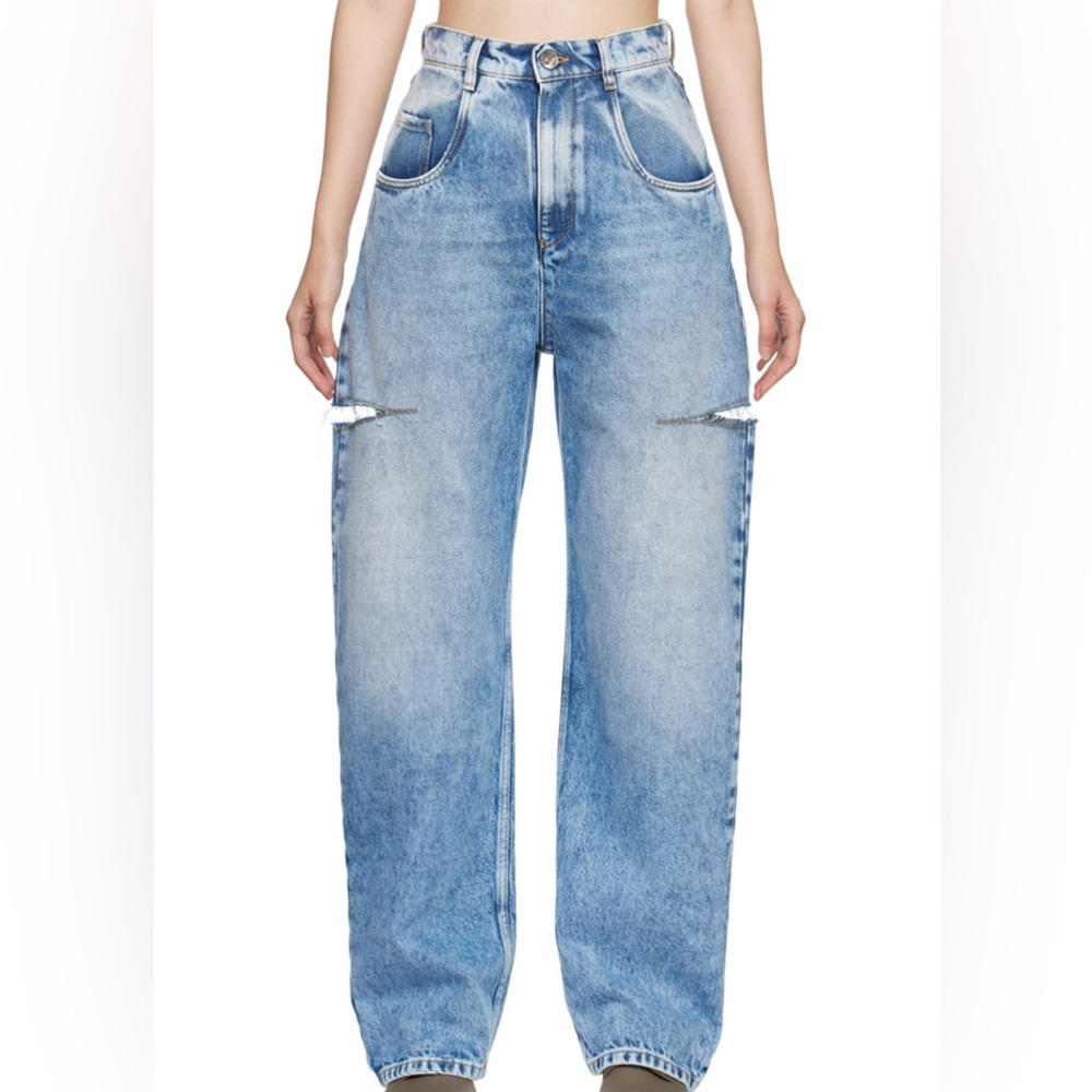 👖MM Inspired Cutout high-rise wide-leg jeans - Picture 8 of 16